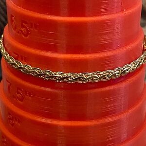 Elegant Gold Tone Rope Chain Bracelet